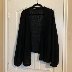 Wild Fable Black Open-Front Cardigan